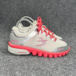 G-DEFY Women's Athletic Sneakers in Light Gray and Coral